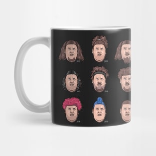 The 9 faces of Rainer Drachenlord Winkler Mug